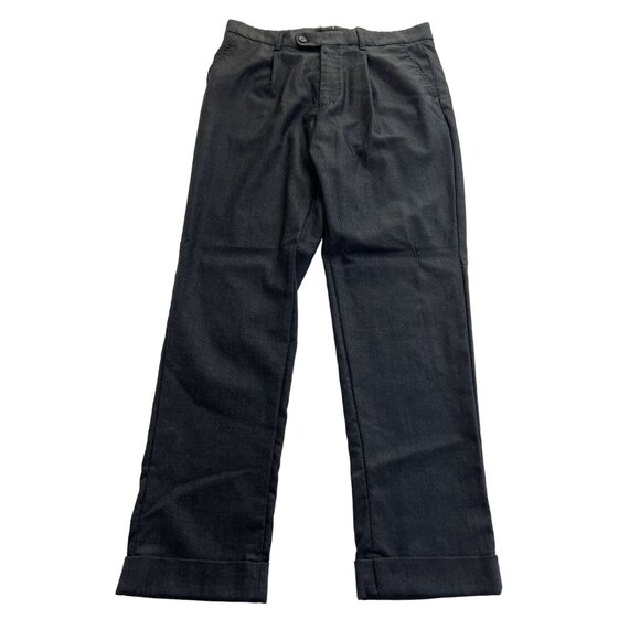 Massimo Dutti Cuffed Pants in Black